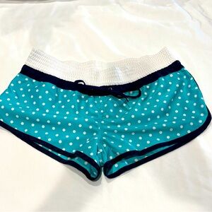 Miken swim or board shorts women’s size Med polka dots draw string